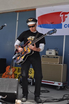 Buddy tearing it up on a solo at the Linda Vista Car Show
